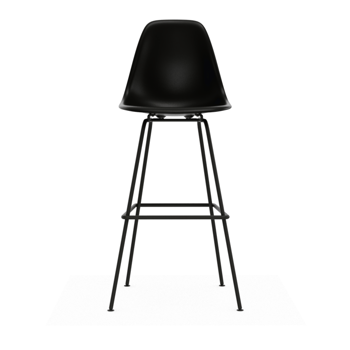 Eames Plastic Stool RE barpall, High Black-black Vitra