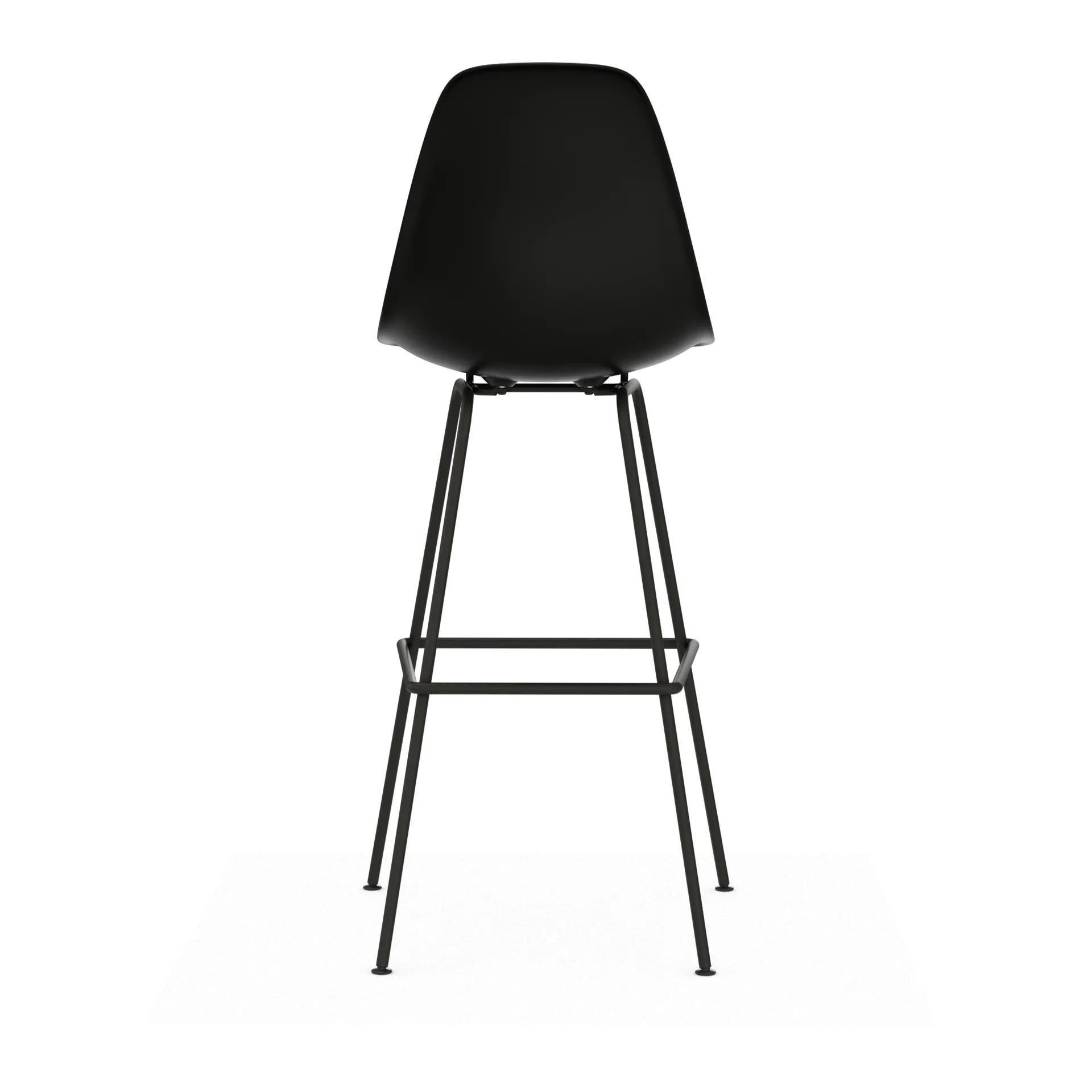 Eames Plastic Stool RE barpall, High Black-black Vitra