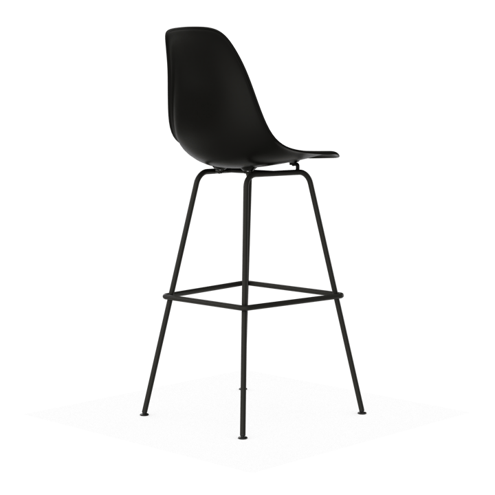 Eames Plastic Stool RE barpall, High Black-black Vitra