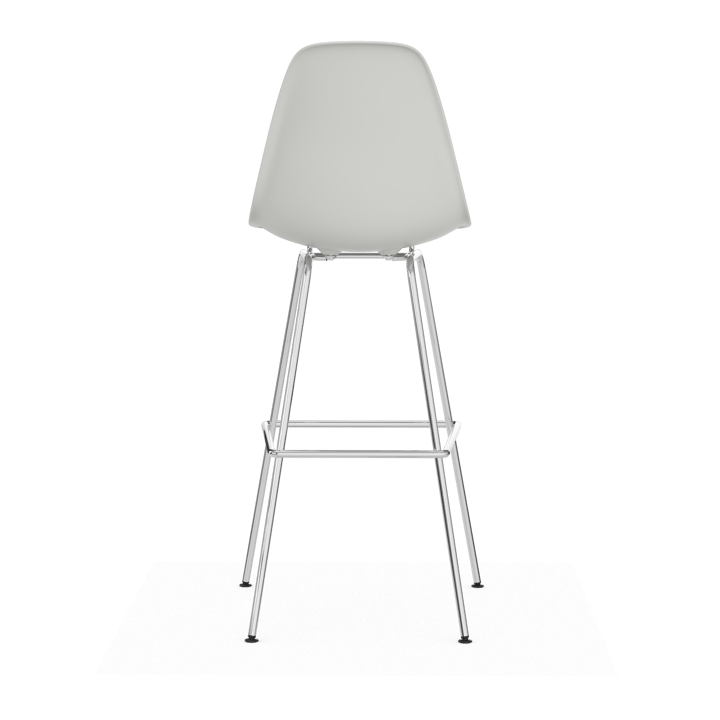 Eames Plastic Stool RE barpall, High White-chrome Vitra