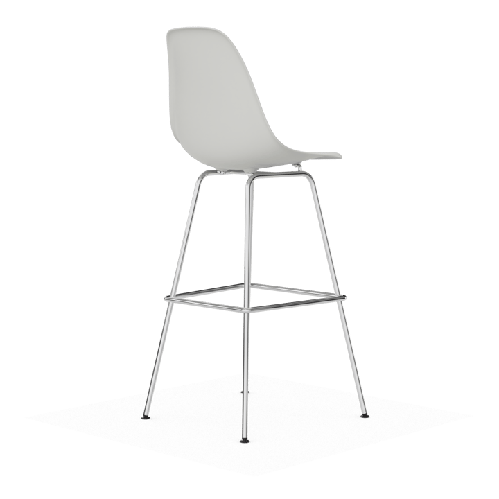 Eames Plastic Stool RE barpall, High White-chrome Vitra