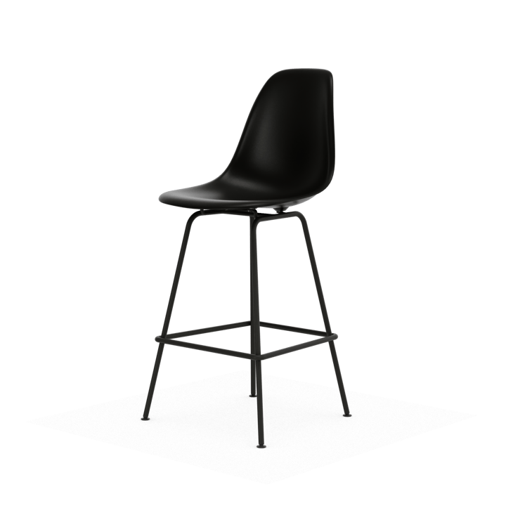 Eames Plastic Stool RE barpall - Medium Black-black - Vitra