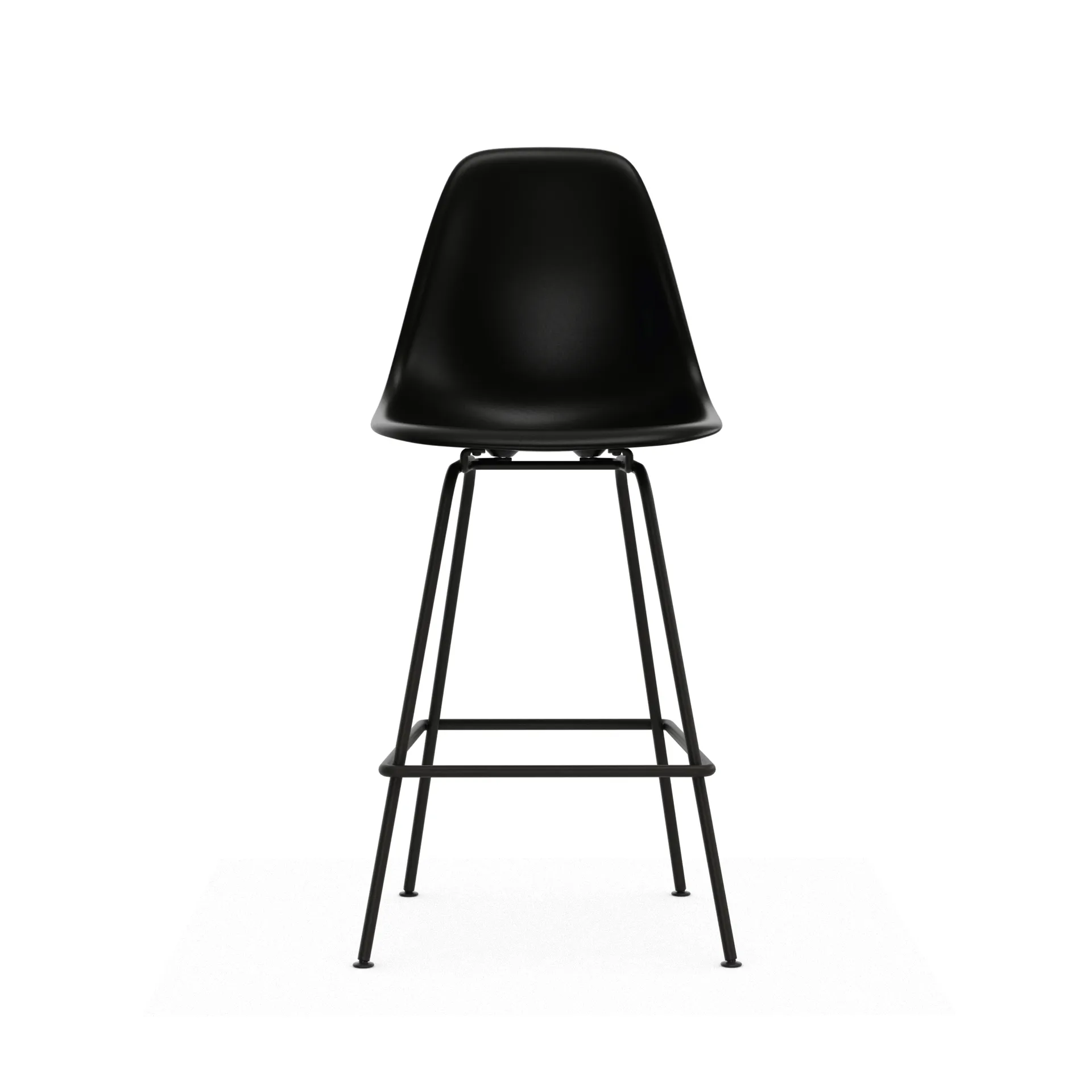 Eames Plastic Stool RE barpall, Medium Black-black Vitra
