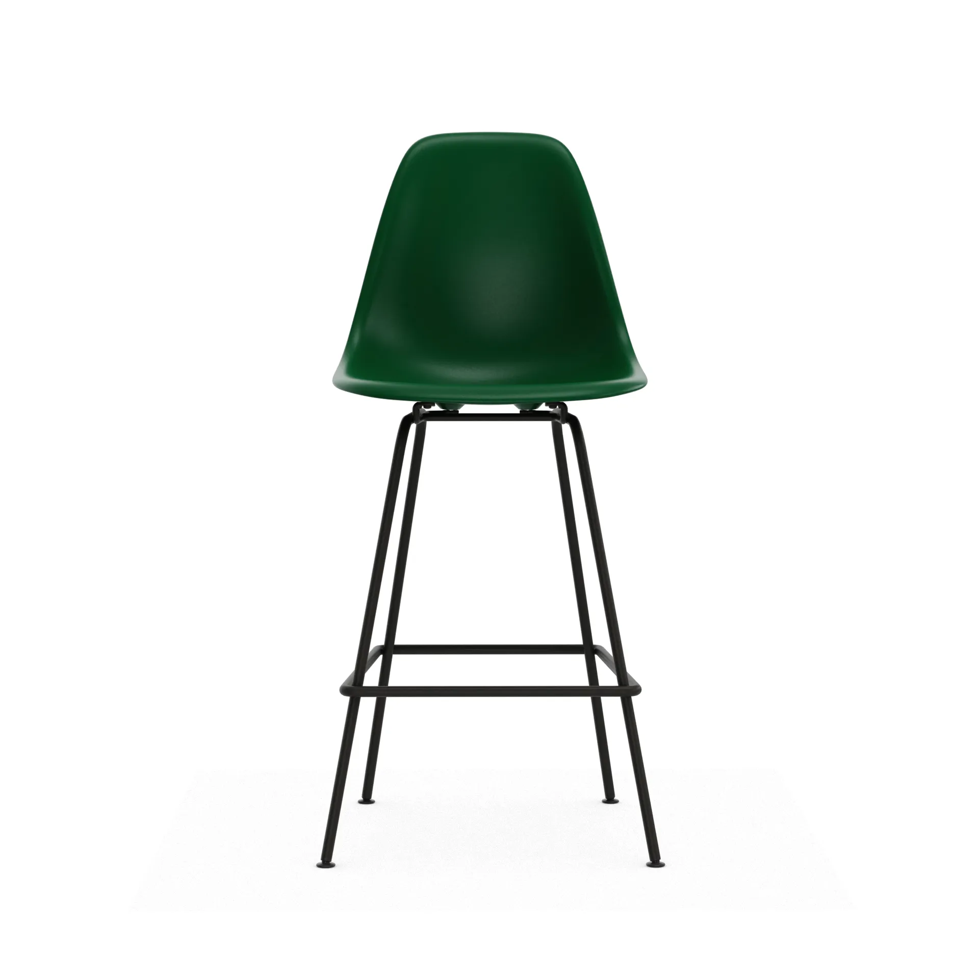 Eames Plastic Stool RE barpall, Medium Emerald green-black Vitra