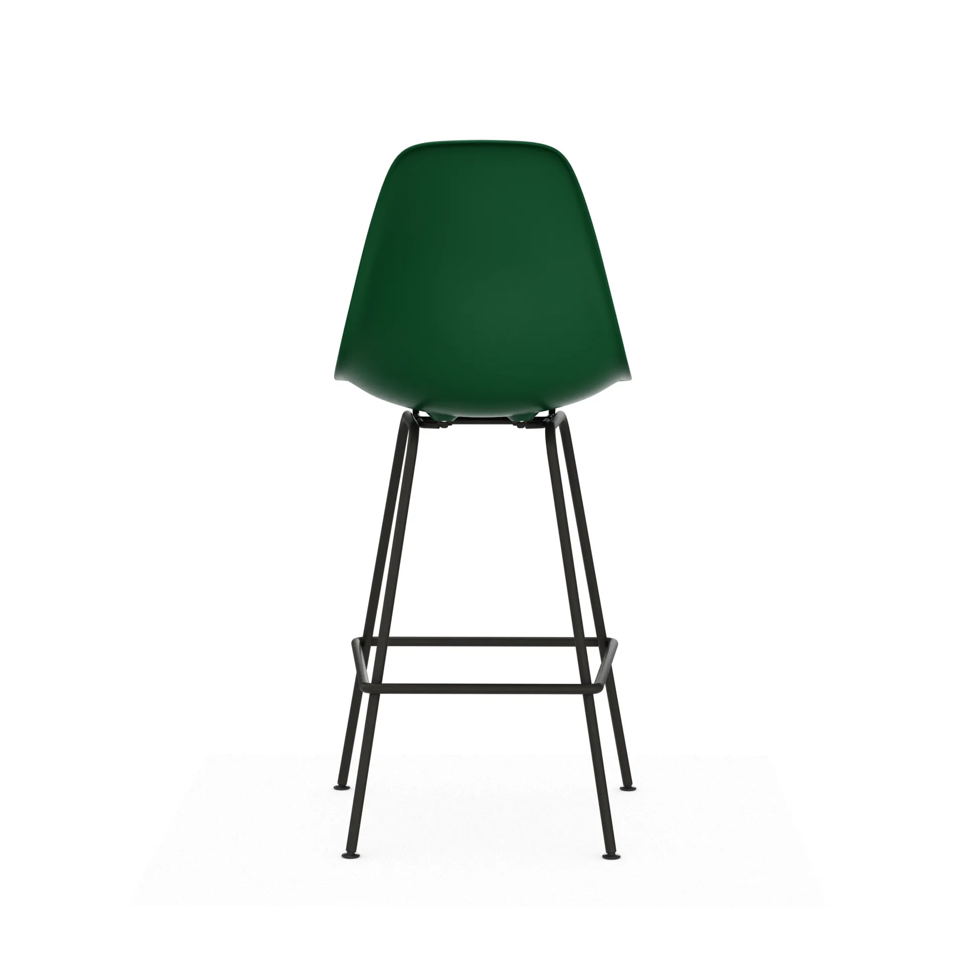 Eames Plastic Stool RE barpall, Medium Emerald green-black Vitra
