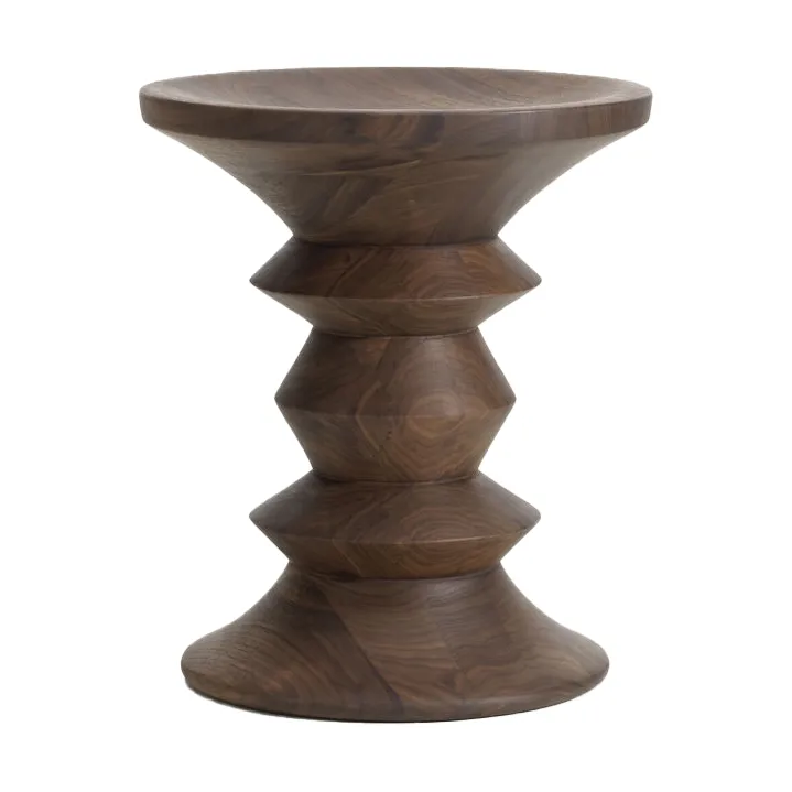 Eames Stool rund sittpall model A - Dark walnut, Ø33x38 cm - Vitra