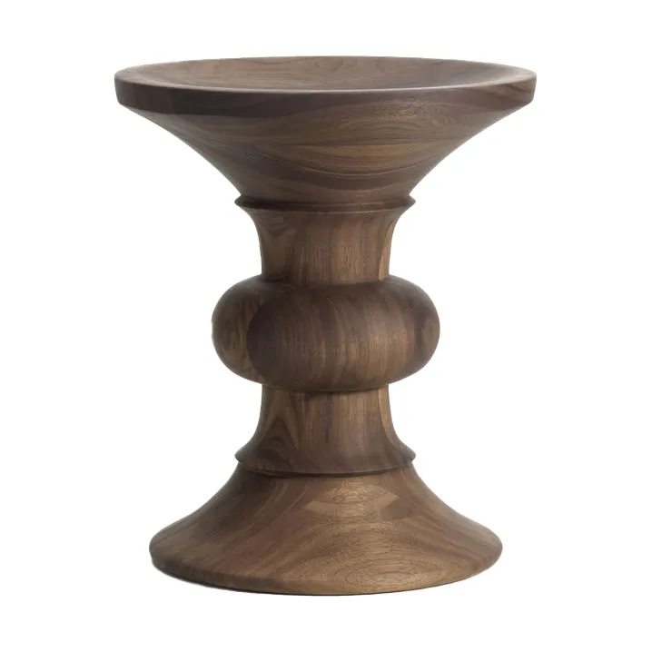 Eames Stool rund sittpall model B - Dark walnut, Ø33x38 cm - Vitra