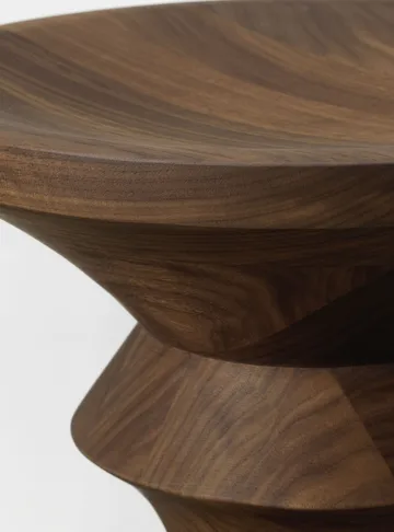 Eames Stool rund sittpall model C - Dark walnut, Ø33x38 cm - Vitra