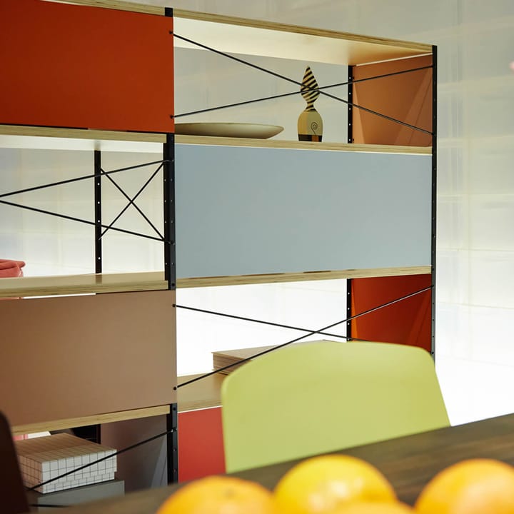 Eames storage unit ESU hylla, Multi-4 hu-Svart ram Vitra
