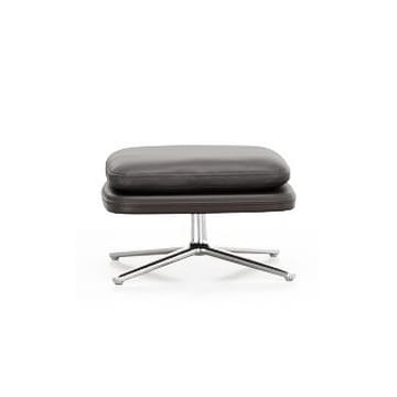 Grand Relax fotpall Leather premium F - 68 chocolate-aluminium - Vitra