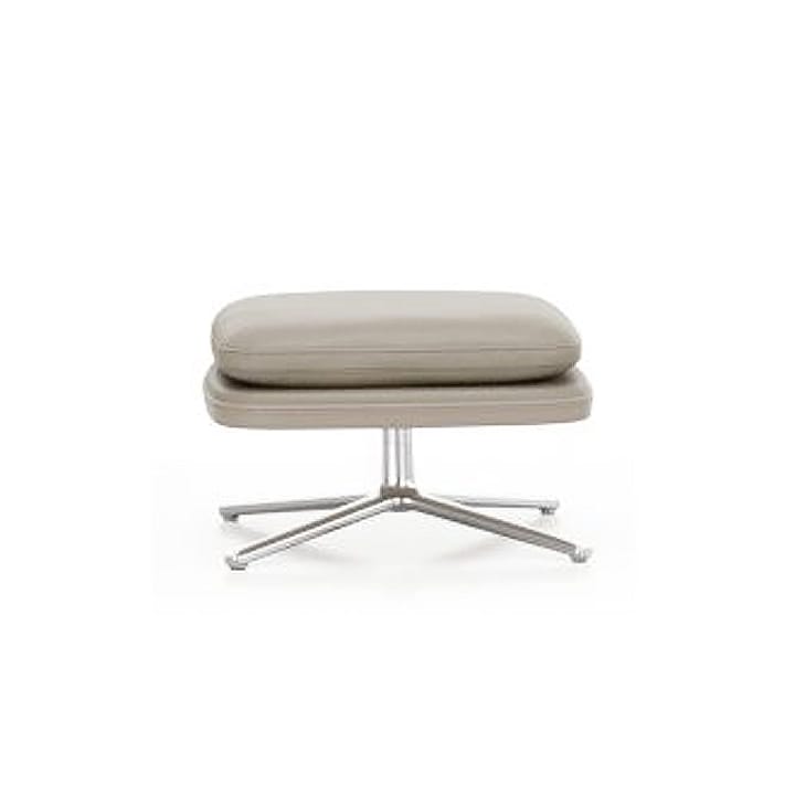 Grand Relax fotpall Leather premium F - 71 sand-aluminium - Vitra