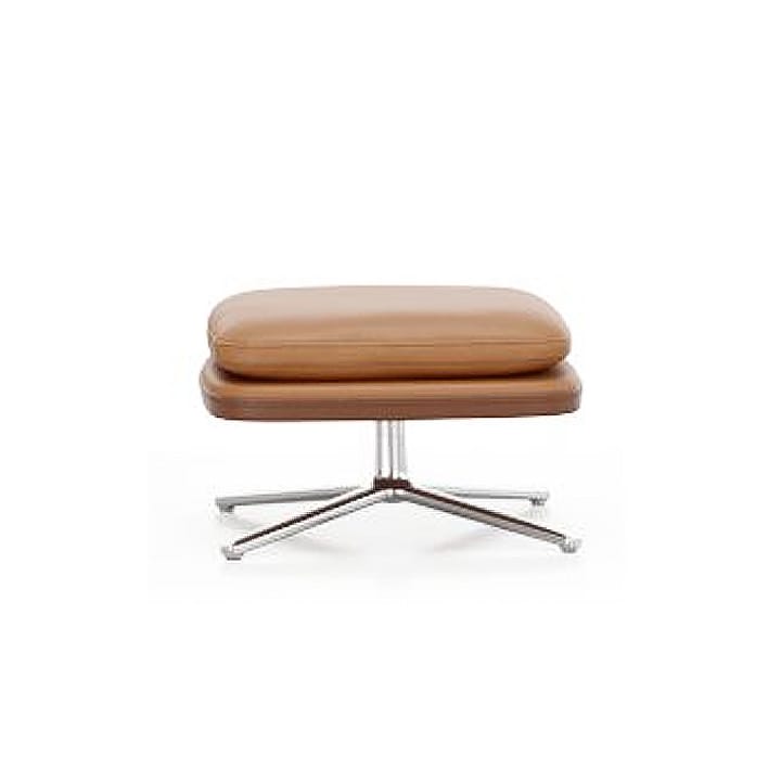 Grand Relax fotpall Leather premium F - 97 cognac-aluminium - Vitra