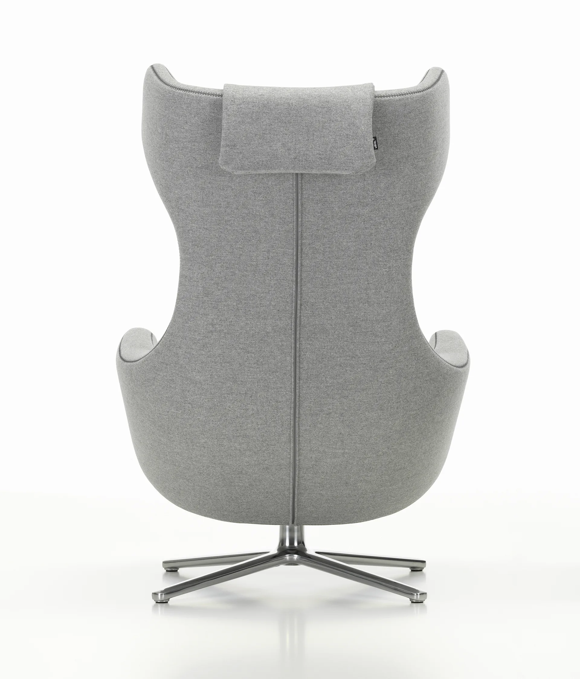 Grand repos fåtölj aluminiumstativ, Cosy 2 pebble grey Vitra
