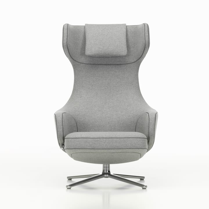 Grand repos fåtölj aluminiumstativ, Cosy 2 pebble grey Vitra