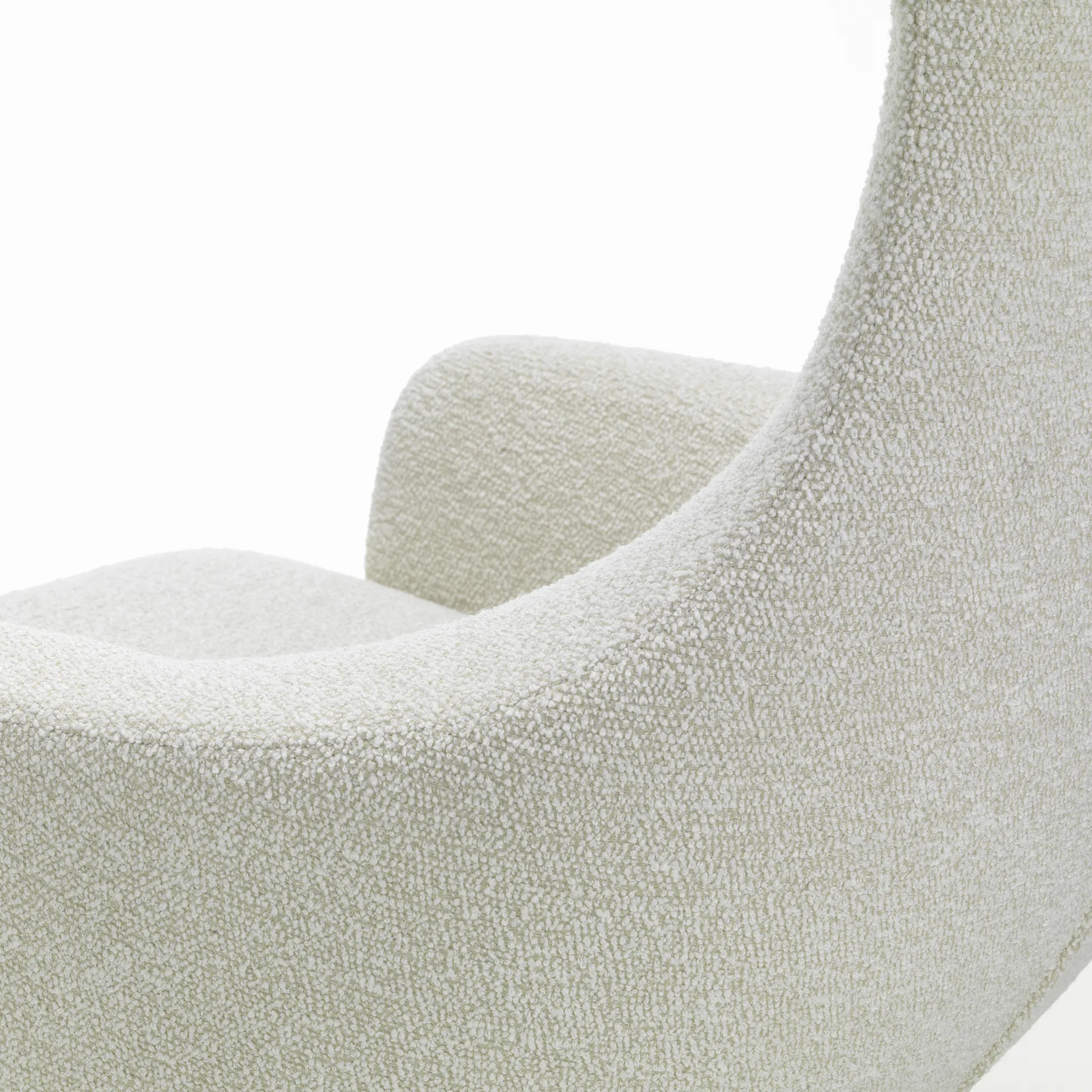 Grand Repos fåtölj & Ottoman aluminiumstativ, Nubia 01 ivory-pearl Vitra