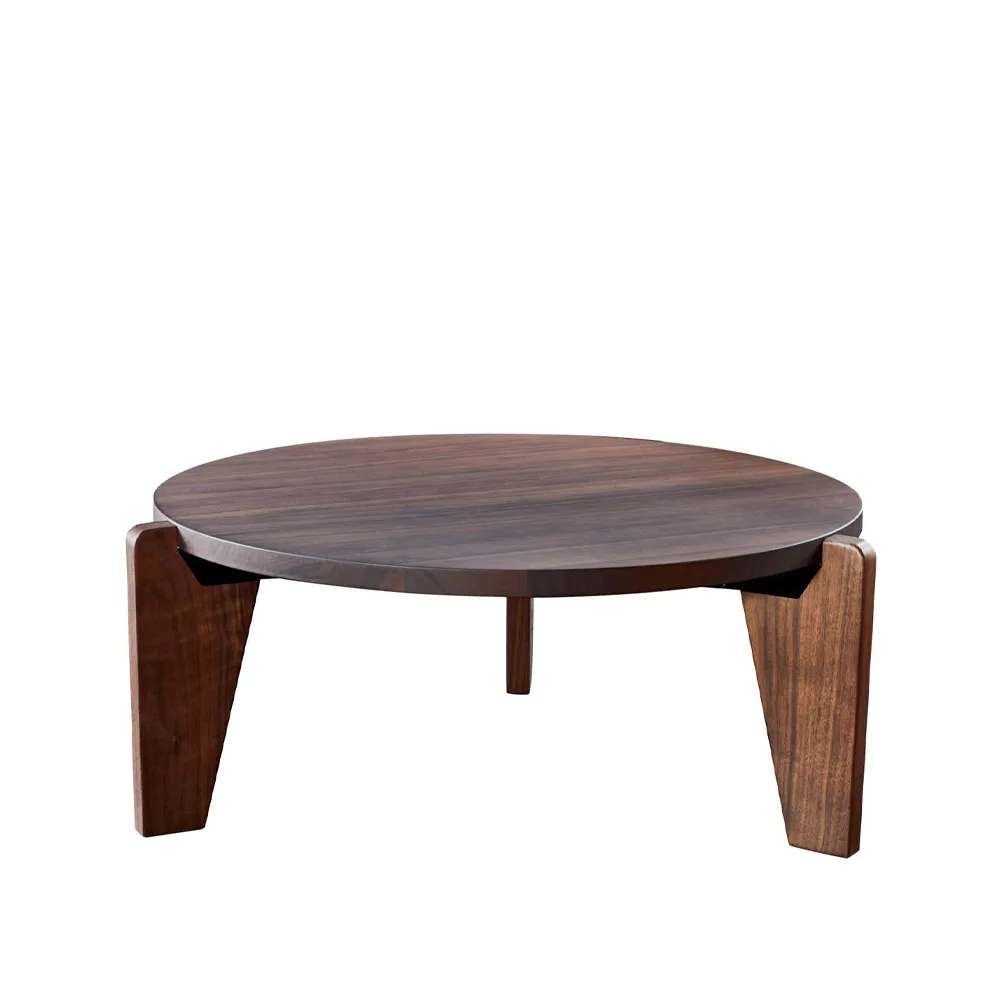 Guéridon bas soffbord, Oiled walnut Vitra
