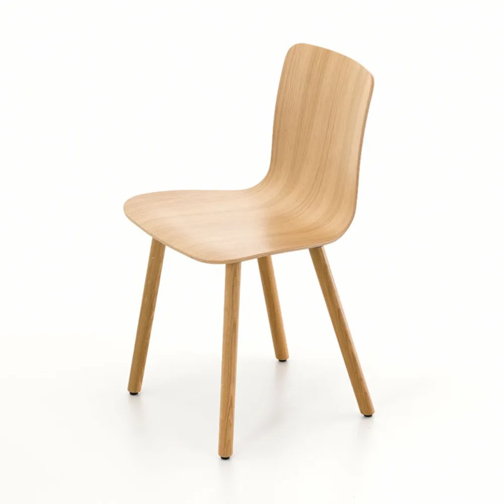 Hal Ply Wood stol, Mörk ek Vitra