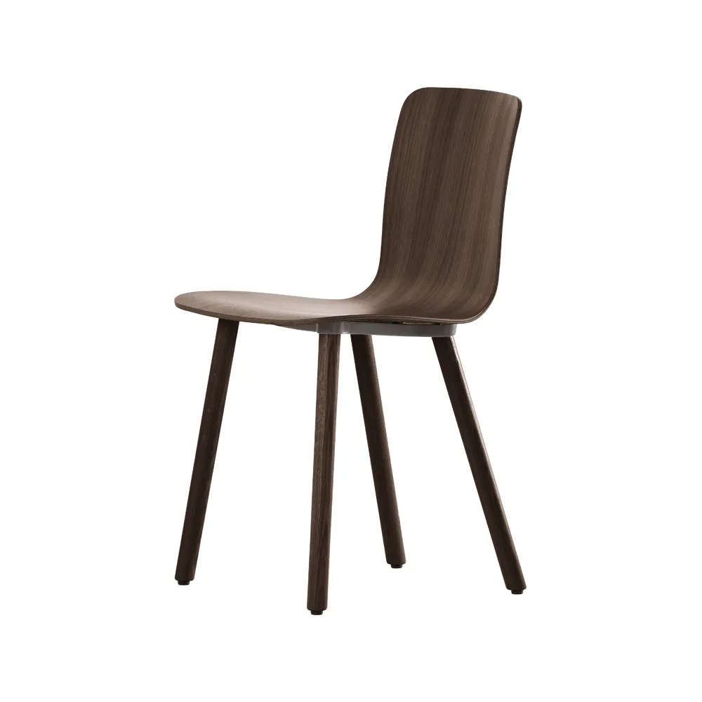 Hal Ply Wood stol, Mörk ek Vitra