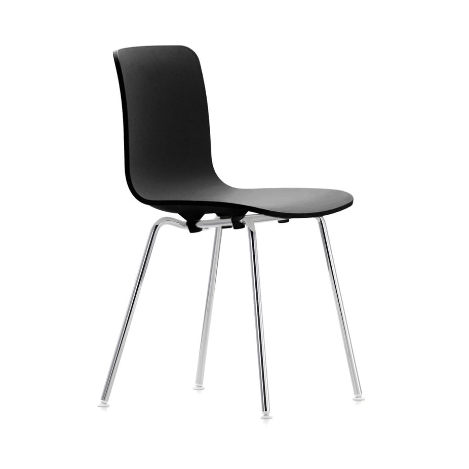 Vitra HAL RE tube stol Deep black-chrome | Skandinavisk Design | Barstolar | Svart
