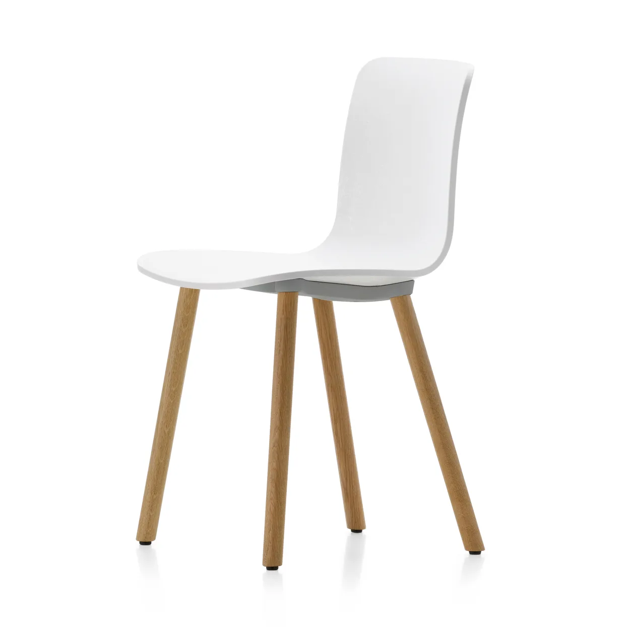 Vitra HAL RE wood stol Cotton white-natural oak | Skandinavisk Design | Barstolar | Vit