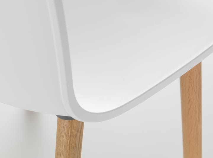 HAL RE wood stol, Cotton white-natural oak Vitra