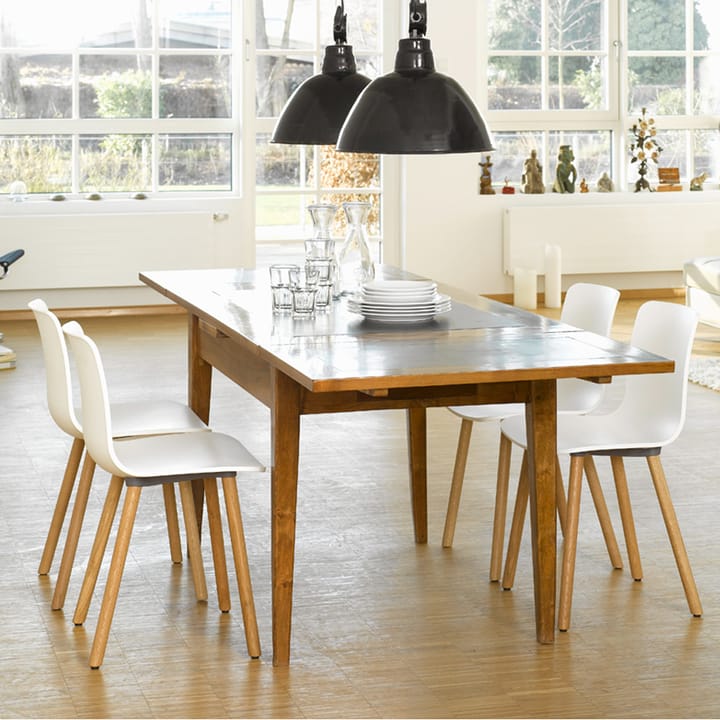Hal wood stol, White-Light oak Vitra