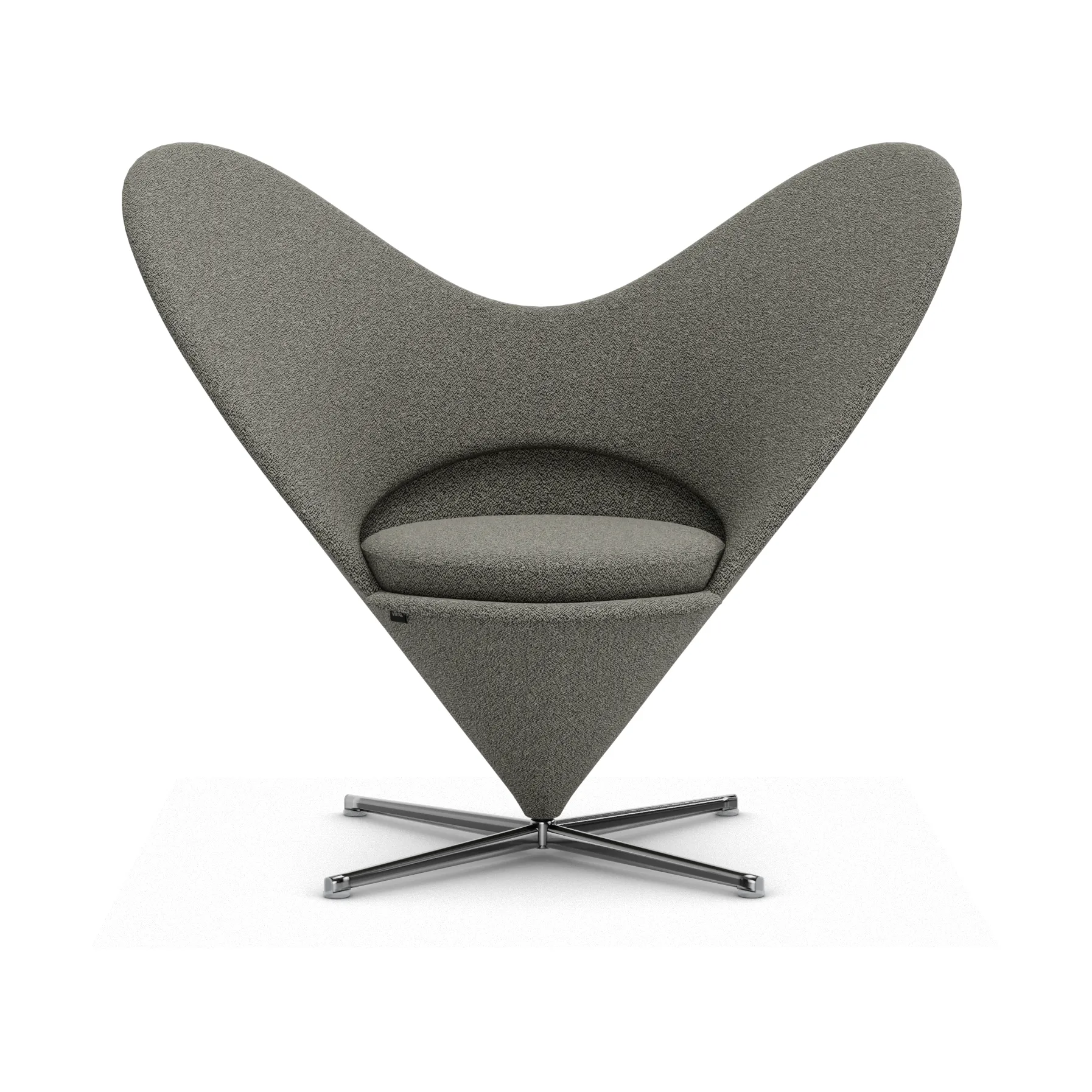 Heart Cone Chair fåtölj, Cento salt´n pepper-rostfritt stål Vitra