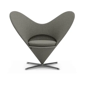 Heart Cone Chair fåtölj - Cento salt´n pepper-rostfritt stål - Vitra