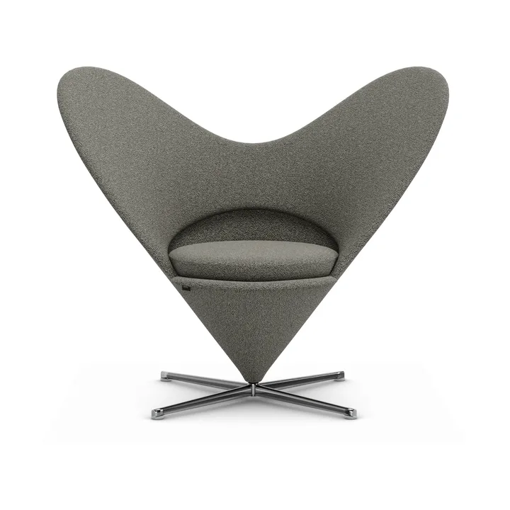 Heart Cone Chair fåtölj - Cento salt´n pepper-rostfritt stål - Vitra