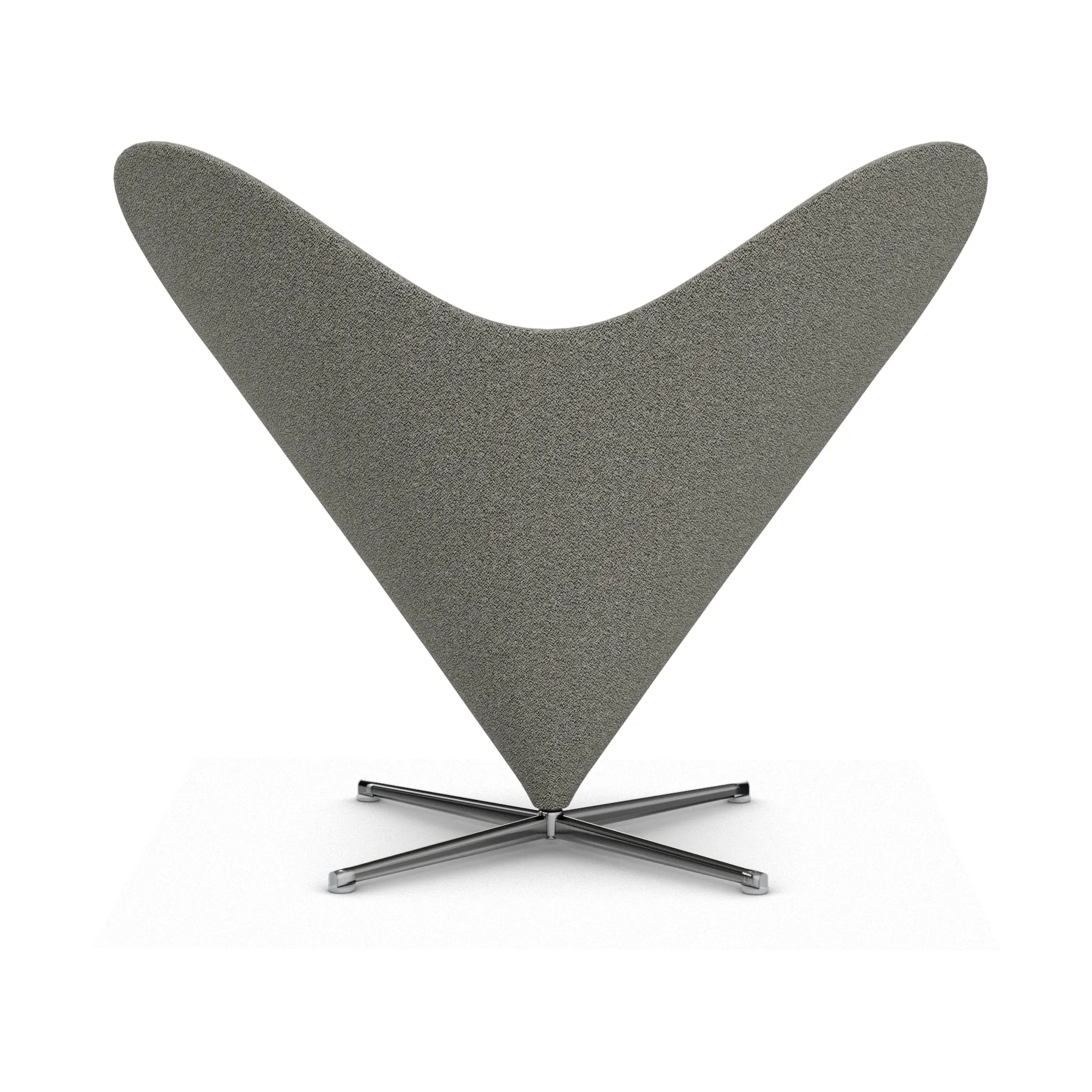 Heart Cone Chair fåtölj, Cento salt´n pepper-rostfritt stål Vitra