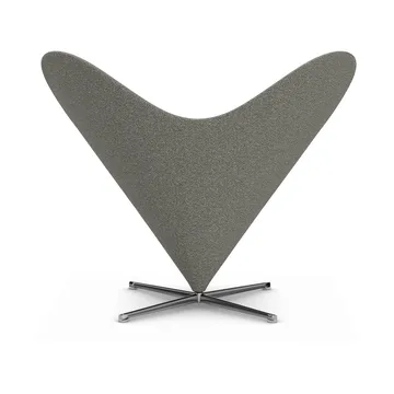 Heart Cone Chair fåtölj - Cento salt´n pepper-rostfritt stål - Vitra