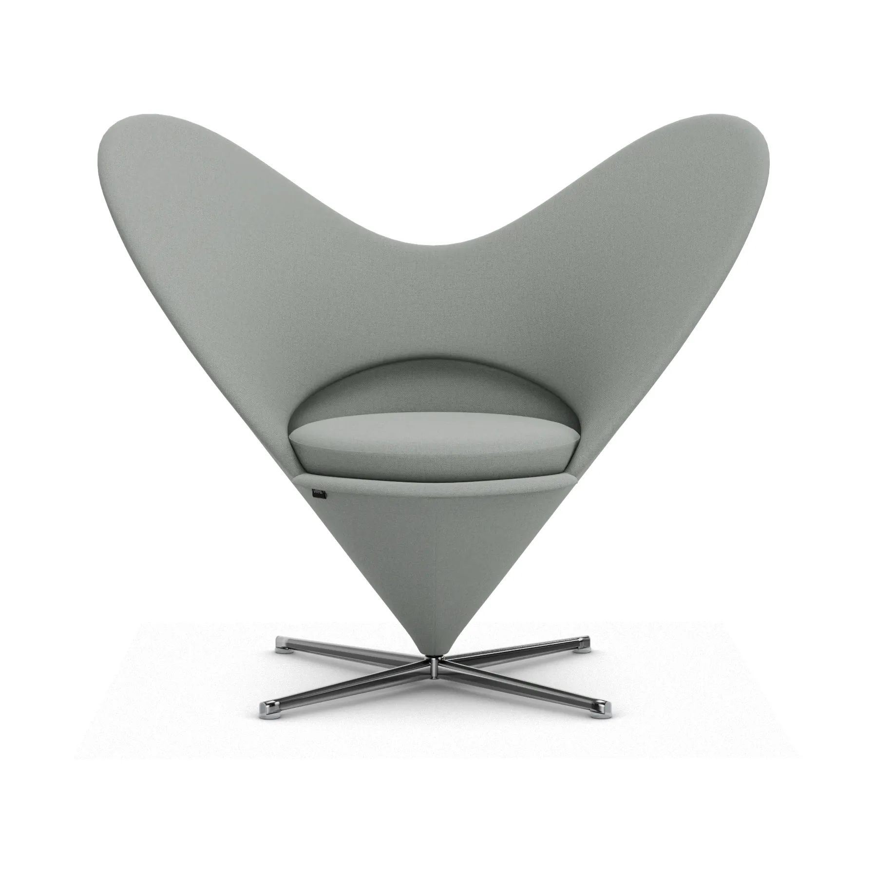 Heart Cone Chair fåtölj, Hola cement-rostfritt stål Vitra