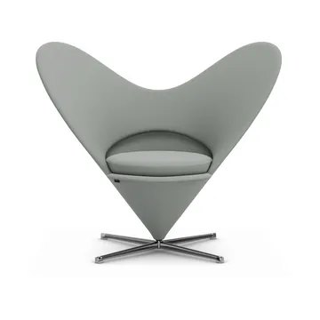 Heart Cone Chair fåtölj - Hola cement-rostfritt stål - Vitra