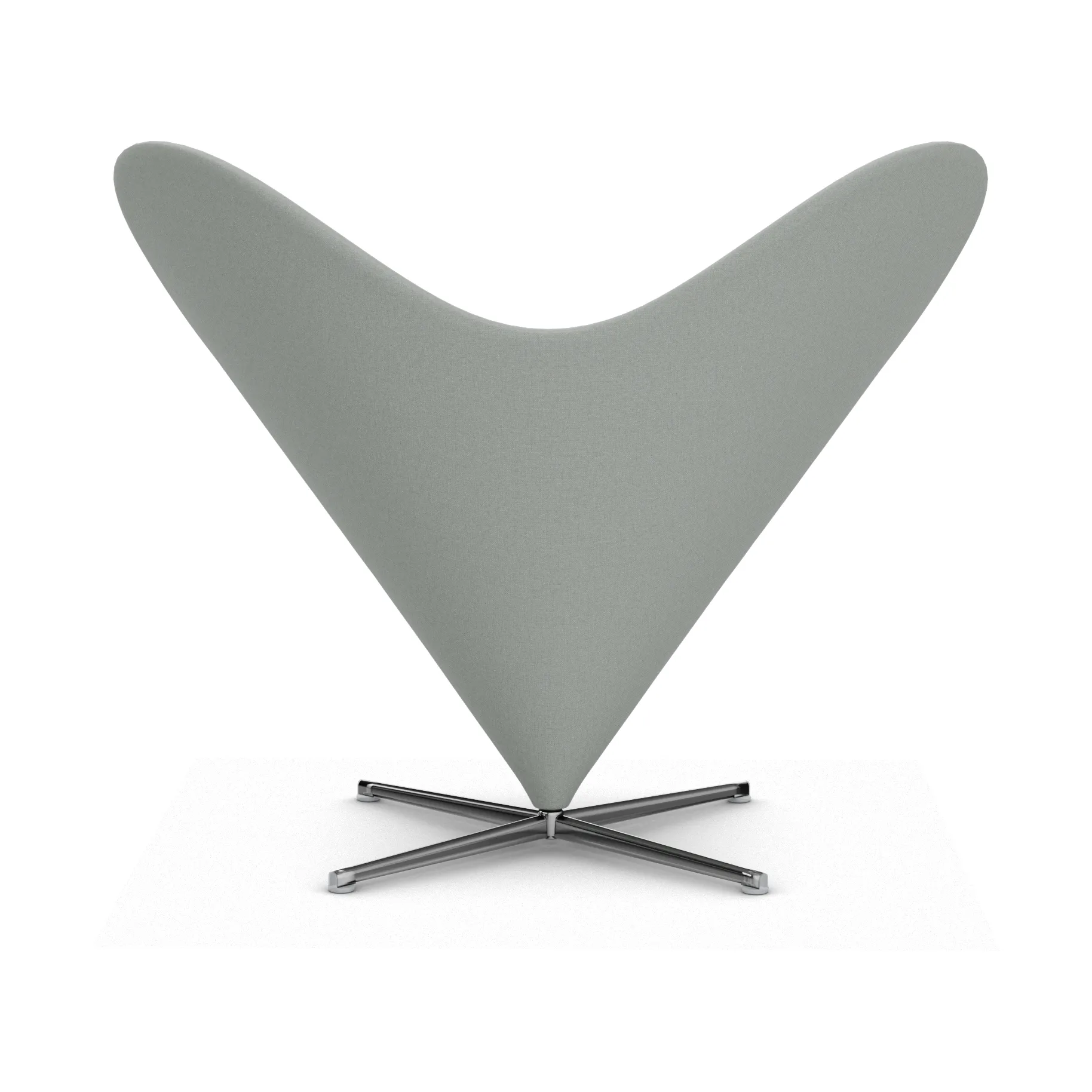Heart Cone Chair fåtölj, Hola cement-rostfritt stål Vitra