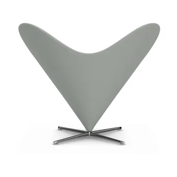 Heart Cone Chair fåtölj - Hola cement-rostfritt stål - Vitra