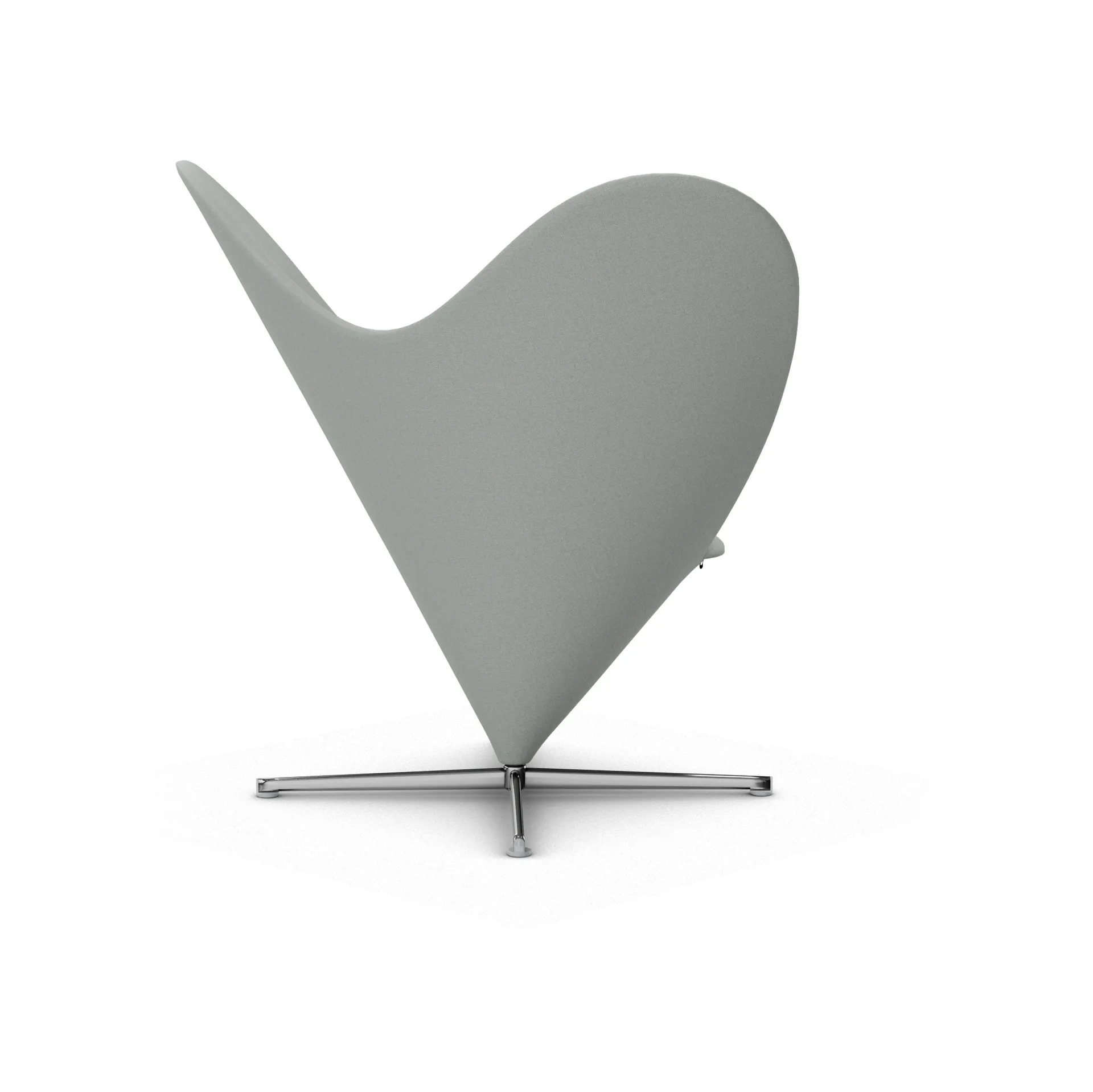 Heart Cone Chair fåtölj, Hola cement-rostfritt stål Vitra