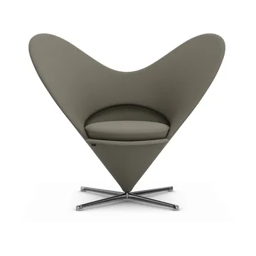 Heart Cone Chair fåtölj - Hola truffle-rostfritt stål - Vitra