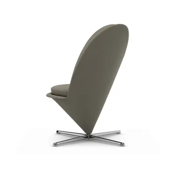 Heart Cone Chair fåtölj - Hola truffle-rostfritt stål - Vitra