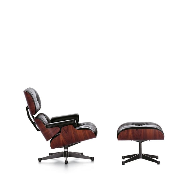 Lounge Chair Classic fåtöljpaket - mörk palisander, läder premium black - undefined - Vitra