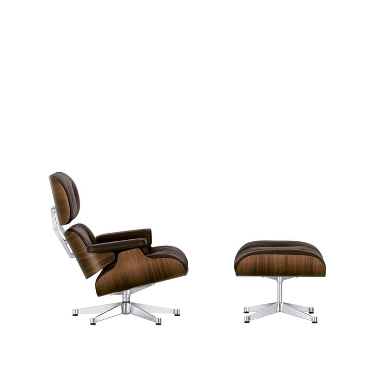 Lounge Chair Classic fåtöljpaket - valnöt, läder premium chocolate - undefined - Vitra