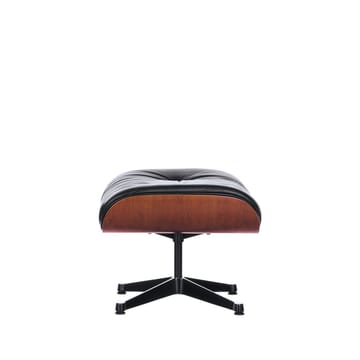 Lounge Chair Ottoman Leather premium F - 66 nero-american cherry-black - Vitra