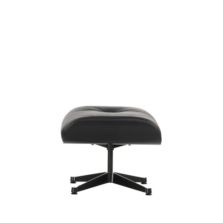 Lounge Chair Ottoman Leather premium F - 66 nero-black ash-black sides - Vitra