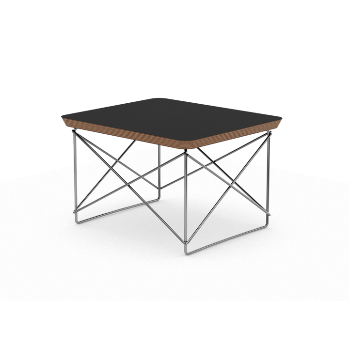LTR occasional table sidobord, Black-stainless steel Vitra