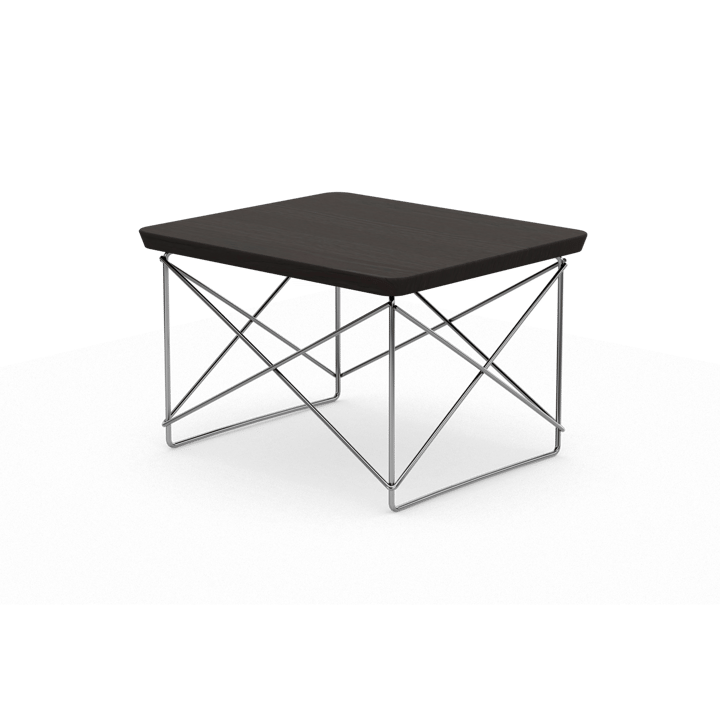 LTR occasional table sidobord, Dark oak-stainless steel Vitra