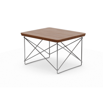 LTR occasional table sidobord - Dark walnut-stainless steel - Vitra