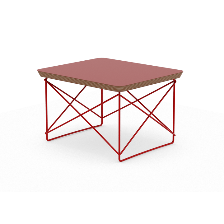 LTR occasional table sidobord, Linoleum dark brick-eames classic red Vitra