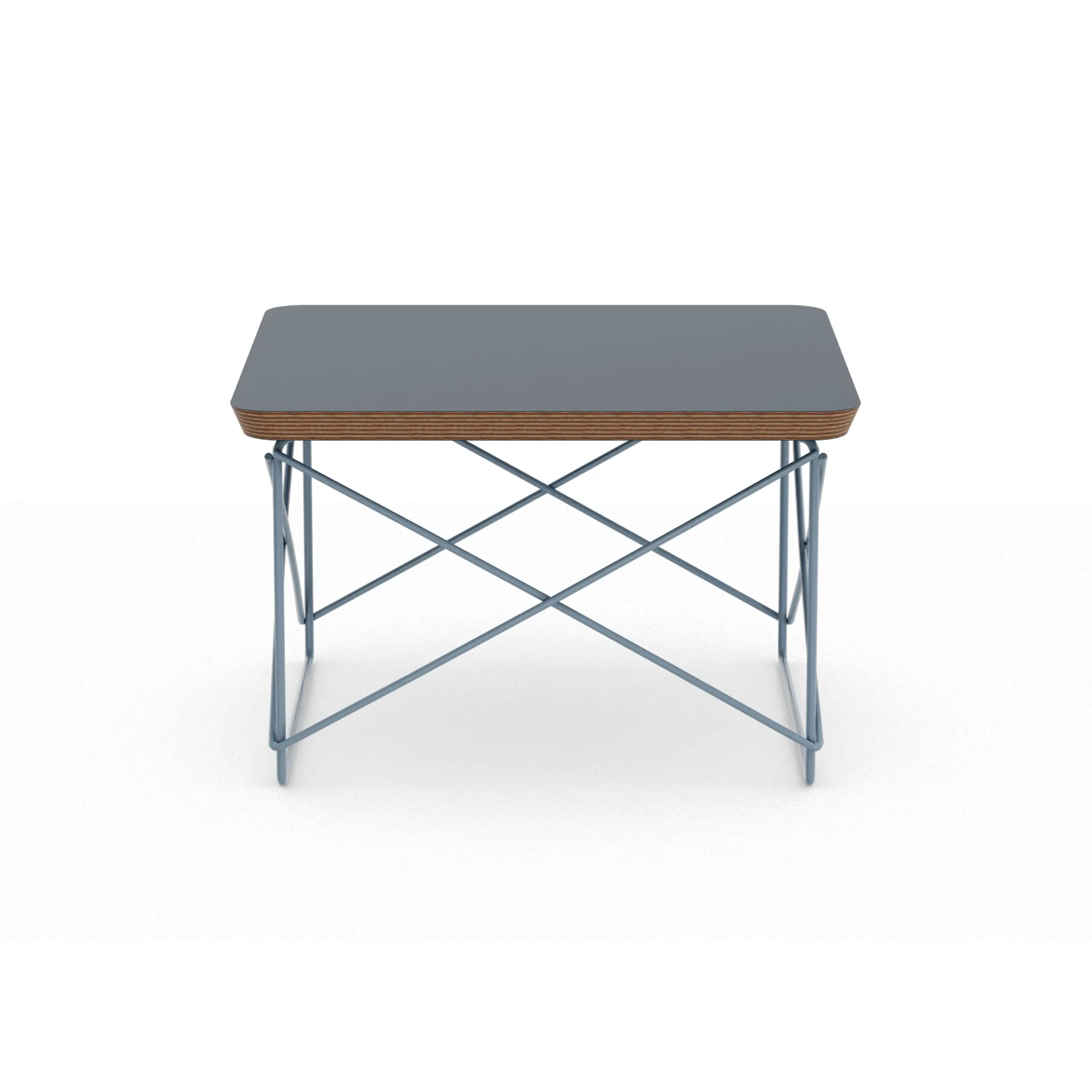 LTR occasional table sidobord, Linoleum smoke blue-sky blue Vitra