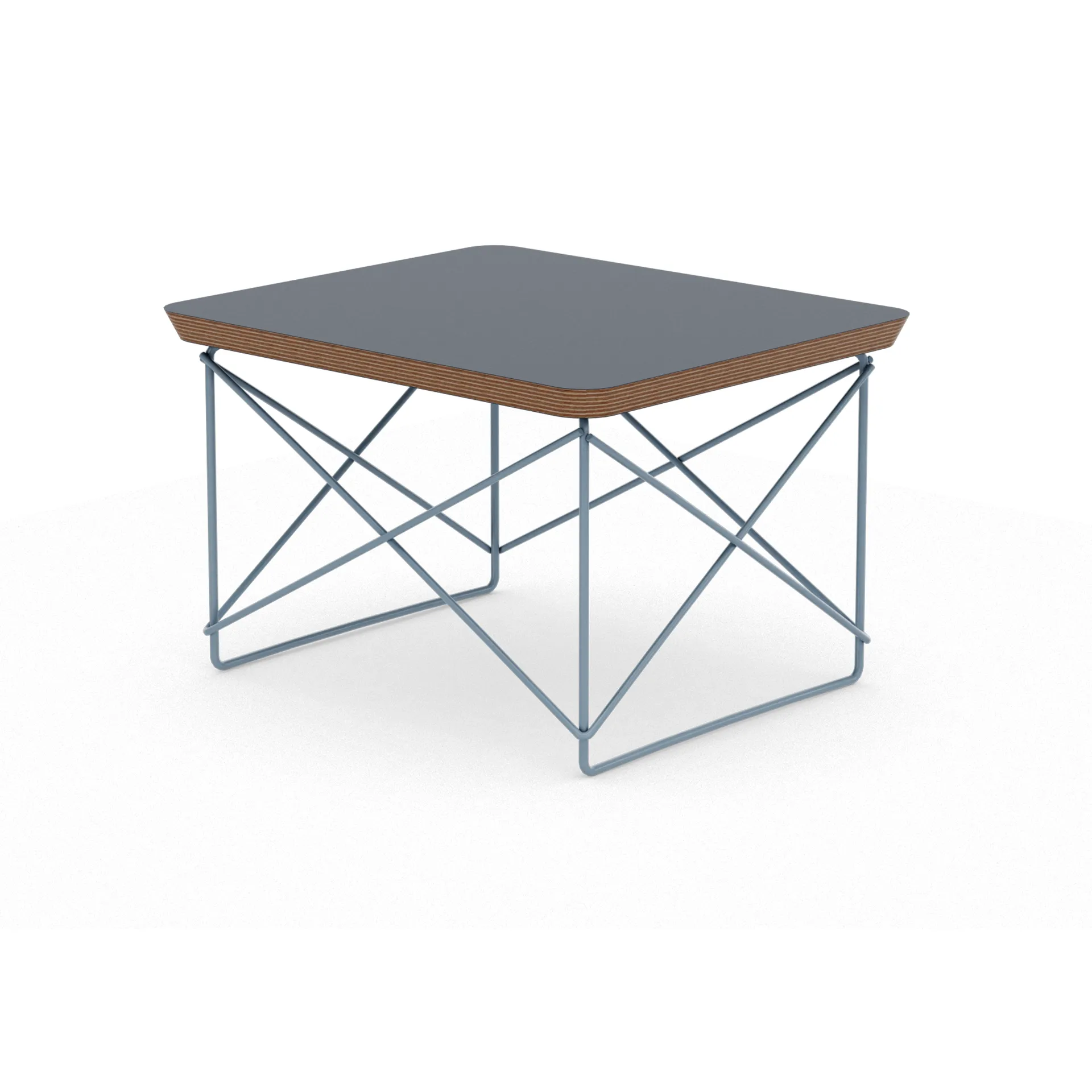 LTR occasional table sidobord, Linoleum smoke blue-sky blue Vitra