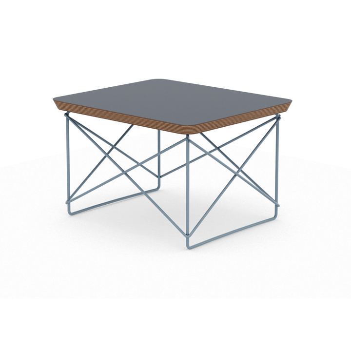LTR occasional table sidobord, Linoleum smoke blue-sky blue Vitra