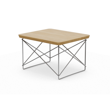 LTR occasional table sidobord - Natural chestnut-stainless steel - Vitra